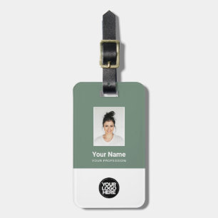 Corporate Employee Photo, Bar Code, Logo, Name Luggage Tag