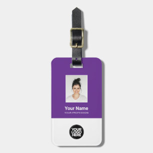 Corporate Employee Photo, Bar Code, Logo, Name Luggage Tag