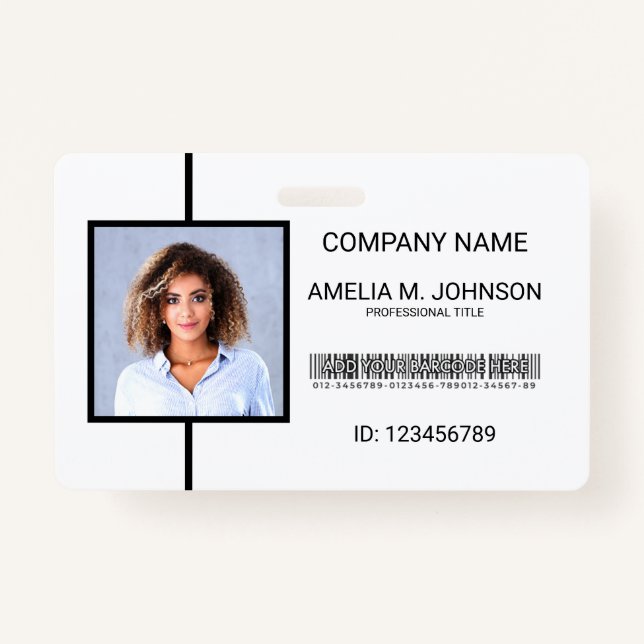 Corporate Employee Photo ID Badge (Front)