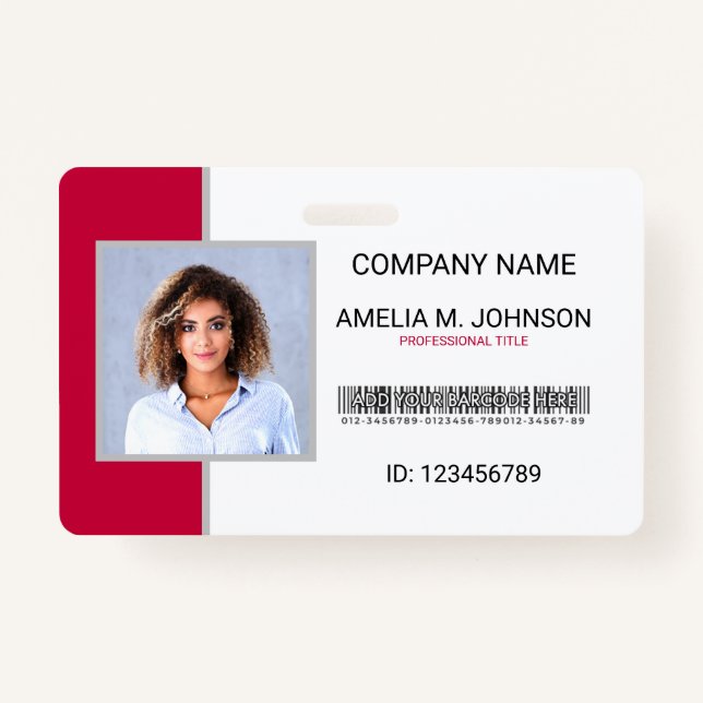 Corporate Employee Photo ID Badge (Front)