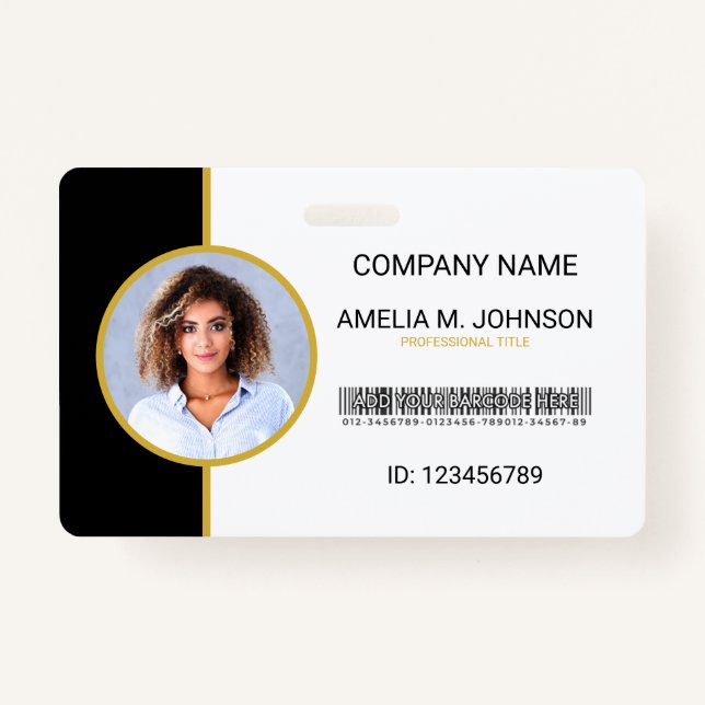Corporate Employee Photo ID Badge (Front)