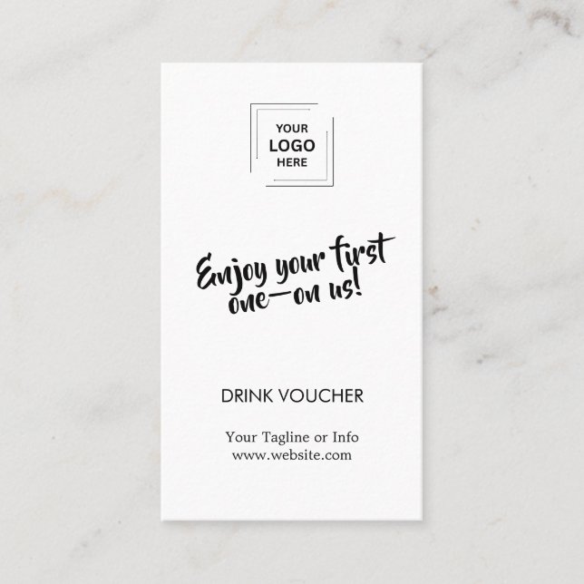 Corporate Event Drink Access Branding Design Business Card (Front)