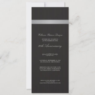 Corporate Event Ribbon Invitation (silver)