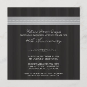 Corporate Event Ribbon Invitation (silver)