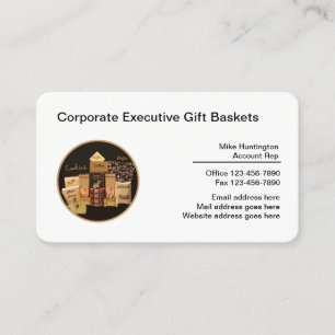 Corporate Executive Gift Baskets Business Card