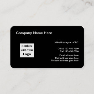 Corporate Executive Logo Black Core Business Cards
