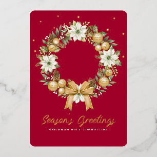 Corporate Foil Holiday Red Card