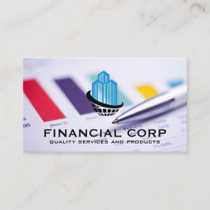 Corporate Global Logo   Charts Business Card