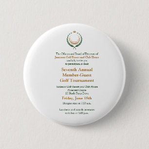 Corporate Golf Tournament Invitation 6 Cm Round Badge