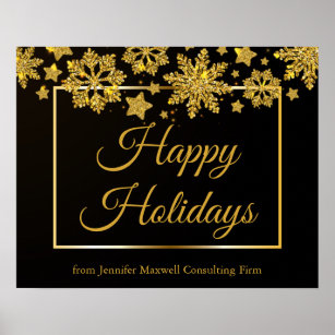 Corporate Happy Holidays Company Holiday Party Poster