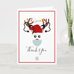 Corporate Healthcare Christmas Thank You Logo Holiday Card