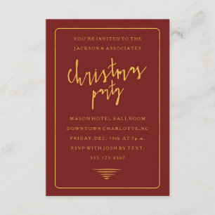 Corporate Holiday Christmas Party Invitation