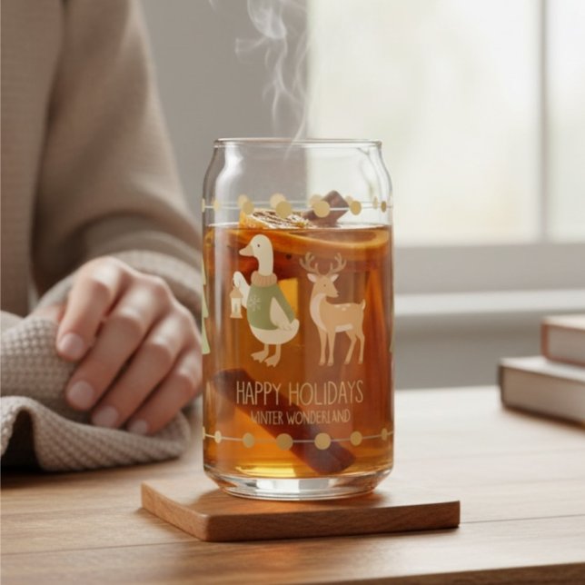 Corporate holiday gifts Glass Can Reindeer (Creator Uploaded)