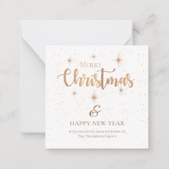 Corporate Holiday Merry Christmas Happy New Year Card | Zazzle.co.uk