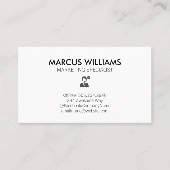 Corporate Icon Business Card (Front)