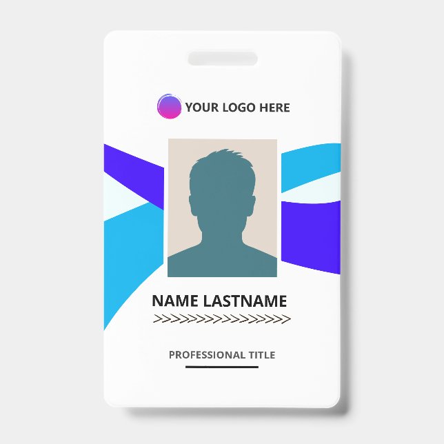 Corporate ID Card Design Template Badge (Front)