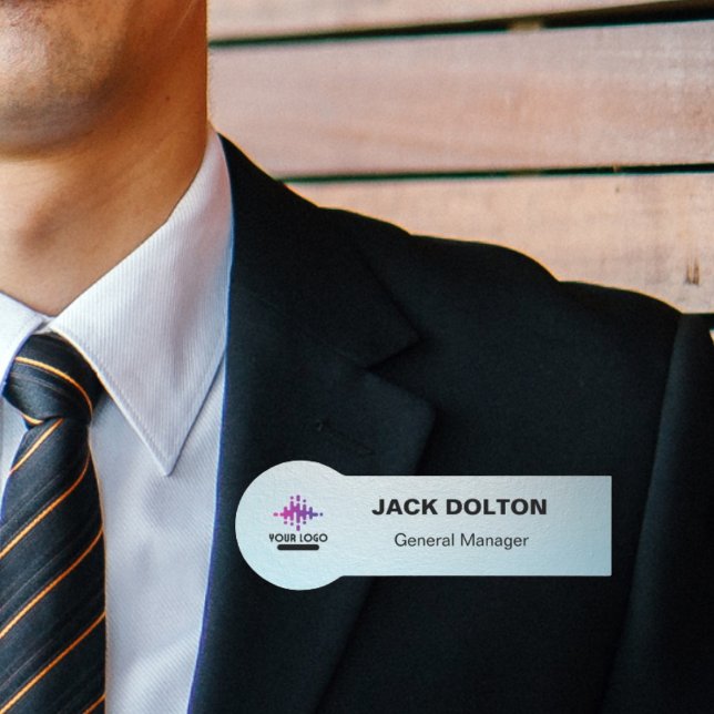 Corporate Identity: Personalised Silver Name Badge (Creator Uploaded)