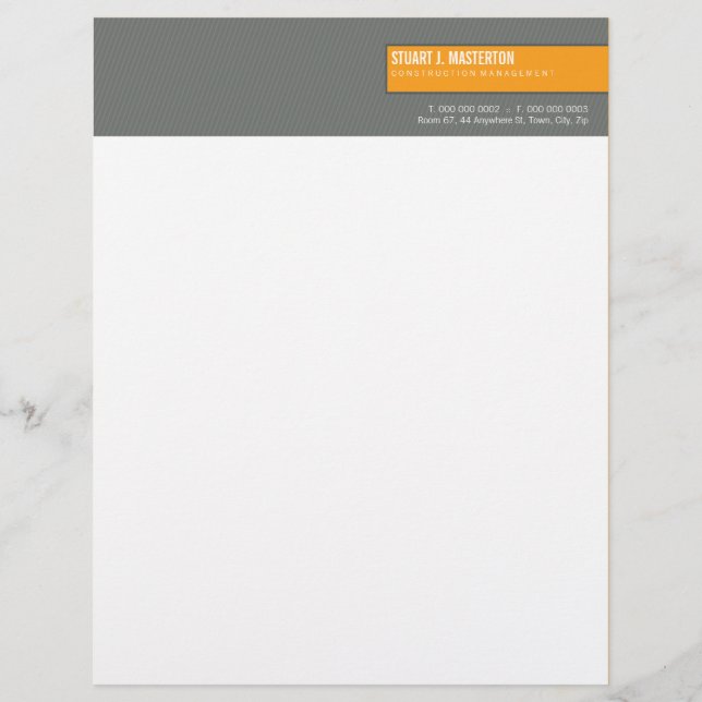 CORPORATE LETTERHEAD :: simple blocked 1 Design (Front)