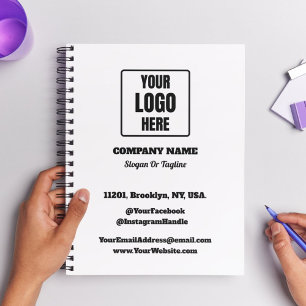 Corporate Logo Branded Company Retreat Keepsake  Notebook