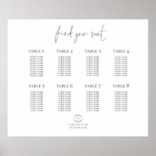 Corporate Logo Christmas Party Seating Chart