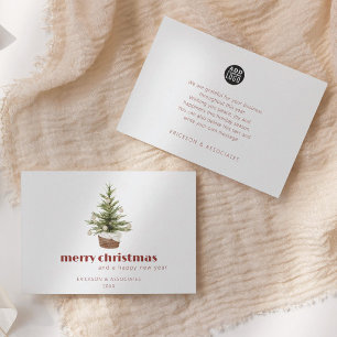 Corporate Logo Christmas Scandi Holiday Card
