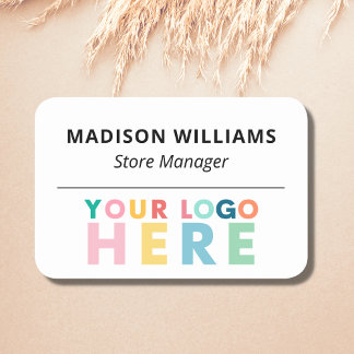 Corporate Logo Custom Employee Professional  Name Tag