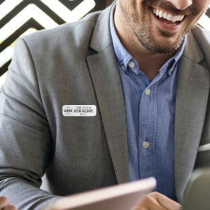 Corporate Logo Gray Color Printed Plastic Employee Name Tag