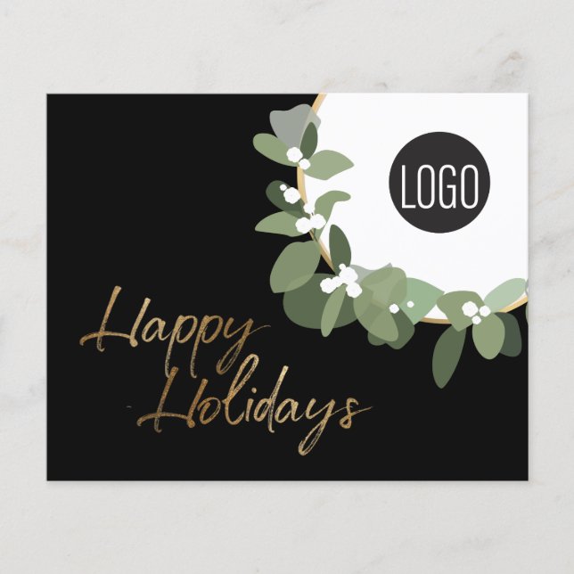Corporate Logo Happy Holidays No photo Budget  (Front)