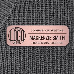 Corporate Logo Pink Colour Printed Plastic Employe Name Tag
