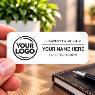 Corporate Logo Printed Plastic Employee Name Tag
