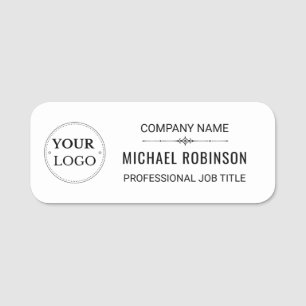 Corporate Logo Professional Employee Name Tag