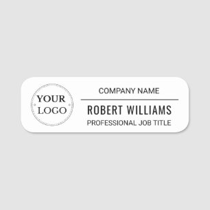 Corporate Logo Professional Employee Name Tag