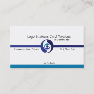 Corporate Logo - Simple Blue Logo Business Card