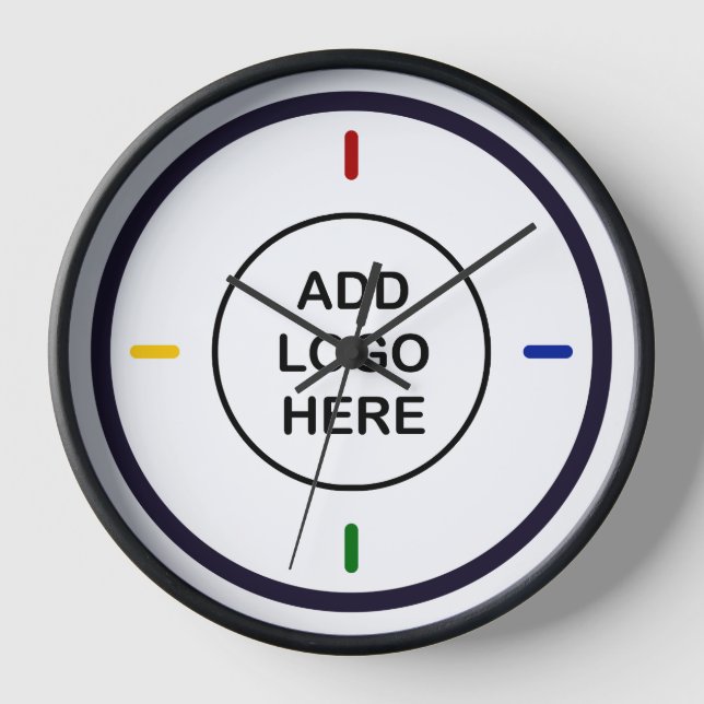 Corporate Logo Template Contemporary Office Clocks (Front)