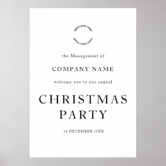 Corporate Logo Welcome Christmas Party Poster