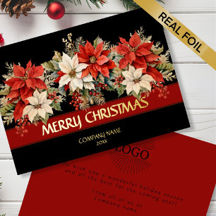 Corporate Merry Christmas  Foil Holiday Card