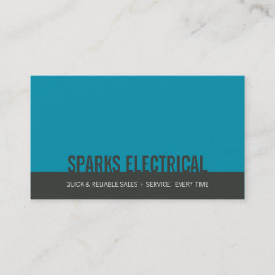 CORPORATE MINIMAL modern bold block grey teal blue Business Card