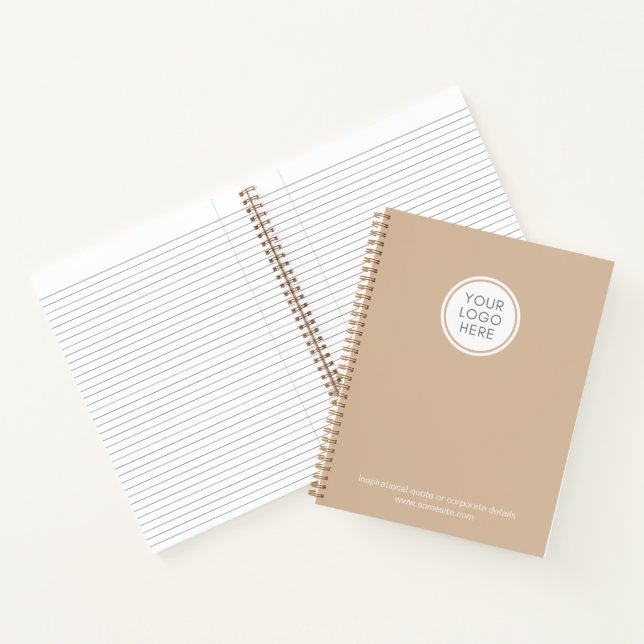 Corporate Notebook with logo and business info (Inside)