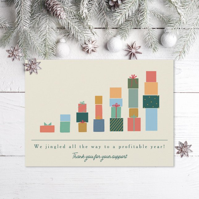 Corporate Office year end gifts chart Holiday Card (Creator Uploaded)