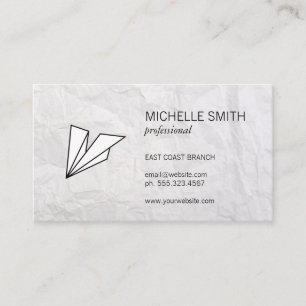 Corporate / Paper Plane Icon Business Card