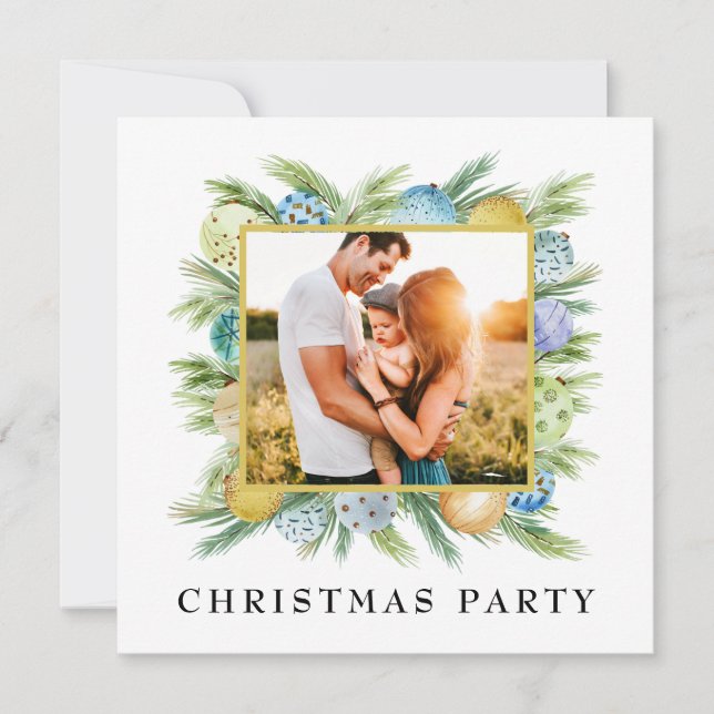 *~* Corporate Personal PHOTO AP20 Christmas Party  Invitation (Front)