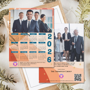 Corporate Photo Calendar Business Company Logo Holiday Postcard
