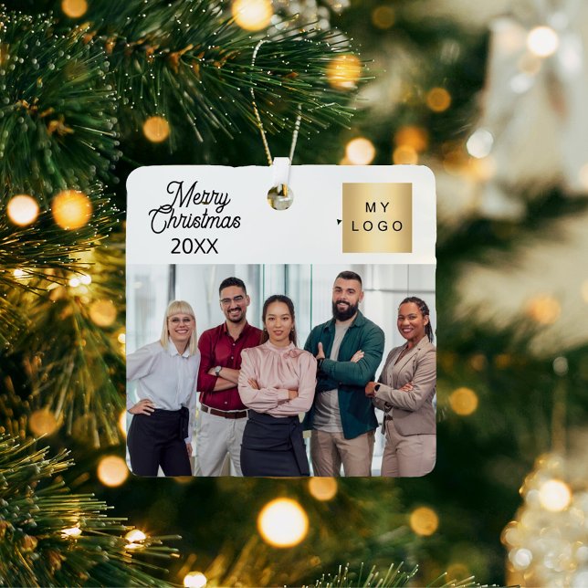 Corporate photo logo Christmas modern Metal Tree Decoration (Creator Uploaded)