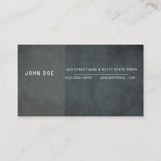Corporate / Private Business / Self Employed Business Card (Front)