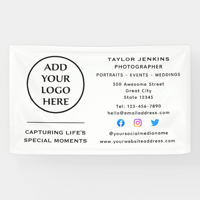 Corporate Professional Company Logo Social Media Banner (Horizontal)