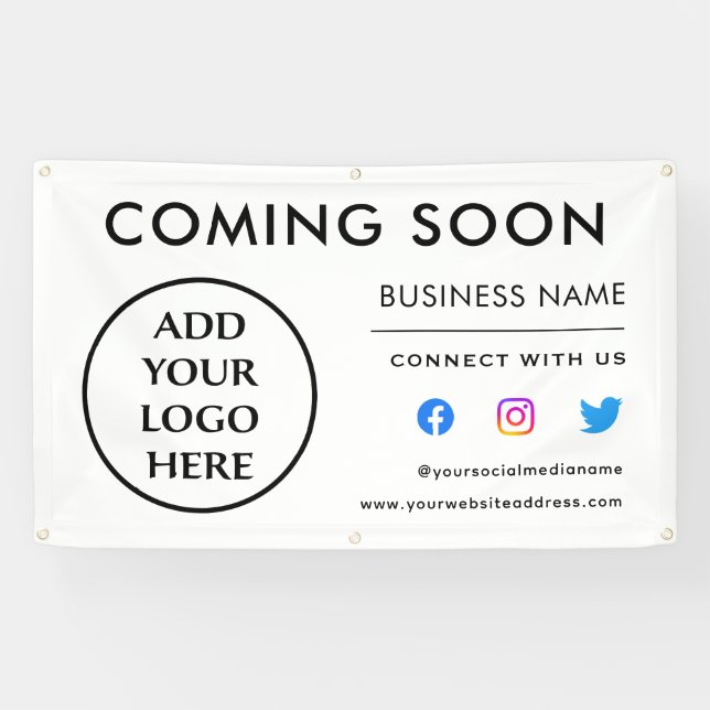 Corporate Professional Company Name Coming Soon Banner (Horizontal)