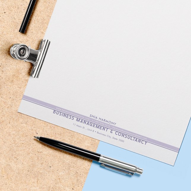 Corporate, Professional Purple Grey Letterhead (Creator Uploaded)