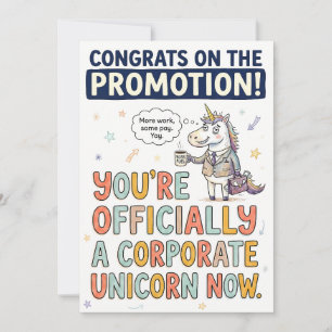 Corporate Promotion Unicorn Humor Holiday Card