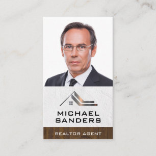 Corporate Real Estate Business Man with Glasses Business Card