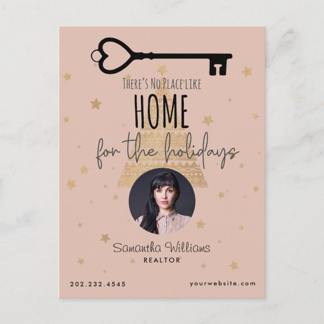 Corporate Real Estate Realtor Holiday Post Card (Front)